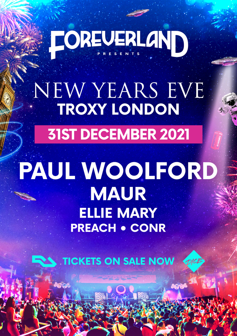 New Years Eve Rave in London . Foreverland Psychedelic Carnival 2021 at